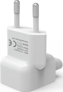 Ładowarka Vision VISION Professioneller, installationstauglicher EU-Winkelsteckeradapter fur Apple-Netzteil - 30 JAHRE GARANTIE - Passt an den C7 (Figure 8)-Anschluss des Apple-Netzteils - EU CEE 7/7 Schuko-Stecker - weiss 2