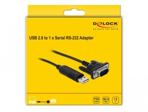 Adapter USB Delock Delock Adapter USB 2.0 Typ-A zu 1 x Seriell RS-232 DB9 2