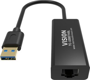 Adapter USB Vision USB-A - RJ-45 Czarny  (TC-USBETH/BL) 2