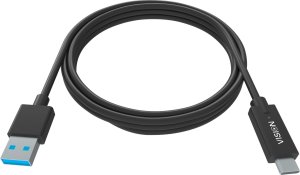 Vision VISION Professional installationstaugliches Kabel USB-C zu USB-A - 30 JAHRE GARANTIE - Bandbreite 5 Gbit/s - unterstutzt 3-A-Ladestrom - USB-C 3.1 (M) zu USB-A 3.0 (M) - Aussendurchmesser 4,0 mm - 22 + 30 AWG 2 m - Schwarz 1