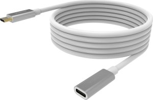 Vision VISION Professional installationstaugliches USB-C-Verlangerungskabel - 30 JAHRE GARANTIE - USB 3.2 Gen 1 5 Gbps - unterstutzt 3-A-Ladestrom - USB-C 3.2 (M) zu USB-C 3.2 (F) - Aussendurchmesser 4,5 mm - 22 + 30 AWG 2 m - Weiss 2