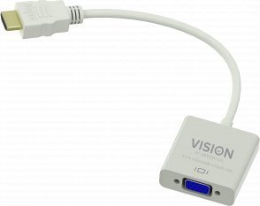 Adapter AV Vision VISION Professional installationstauglicher Adapter HDMI zu VGA - 30 JAHRE GARANTIE - Maximale Auflosung 1920 x 1080 - Keine Konvertierung von VGA zu HDMI - HDMI (M) zu VGA (F) - Aussendurchmesser 5,5 mm - 32 AWG - Gesamtlange 230 mm - W 1