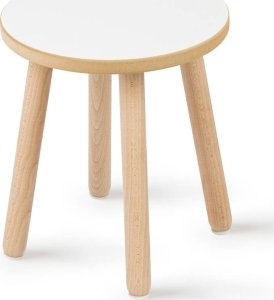 OBUBU Krzesełko dla dzieci okrągłe białe 6
