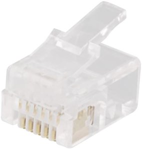 S-Impuls Western Stecker RJ45, 8P8C, vergoldet, Langversion (25 Stück) 1