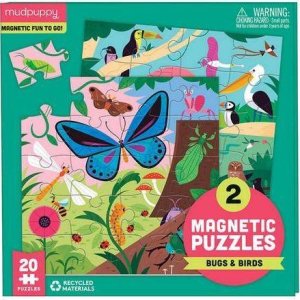 Mudpuppy Mudpuppy - puzzle magnetyczne - robaki i ptaki 1