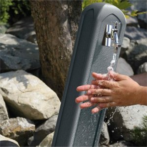 Prosperplast Słupek ogrodowy z kranikiem Tanker antracytowy 2