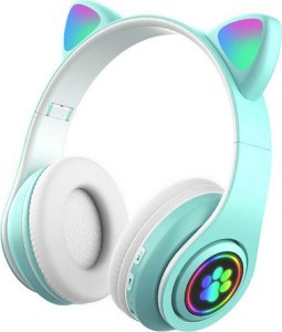 Słuchawki ATL ZS7D Słuchawki bt 5.0 led turkus uszy 2