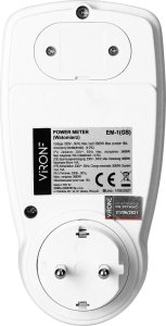 Orno Dwutaryfowy watomierz, kalkulator energii z wyświetlaczem LCD, 2 oddzielne taryfy, wewnętrzny akumulator, wersja Schuko 5