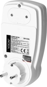 Orno Dwutaryfowy watomierz, kalkulator energii z wyświetlaczem LCD, 2 oddzielne taryfy, wewnętrzny akumulator, wersja Schuko 6