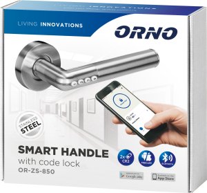 Orno Klamka z zamkiem szyfrowym IP44, Otwieranie na PIN i Bluetooth 3