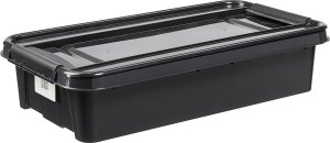 Plast Team Pojemnik z pokrywą pod łóżko PlastTeam ProBox Recycle QR 31L czarny 2