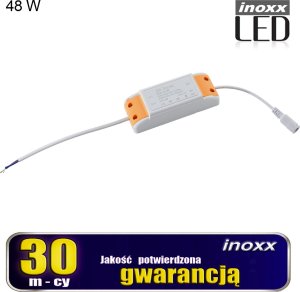 Nvox Zasilacz led 48w do paneli sufitowych slim 60x60 120x30 1