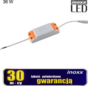 Nvox Zasilacz led 36w do paneli sufitowych slim 60x60 120x30 1