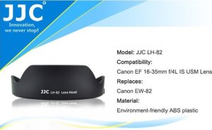 Osłona na obiektyw JJC Osłona przeciwsłoneczna JJC typu Canon EW-82 7