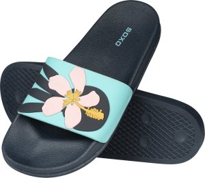 Soxo Klapki Plażowe Premium Unisex SOXO w Kwiaty | Idealne na Lato Wakacje i na Basen | Gumowe 4041 1