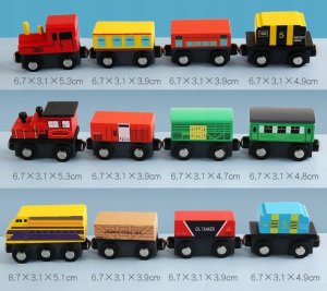 AIG Drewniana Kolejka Pociąg Na Magnes Lokomotywa 15