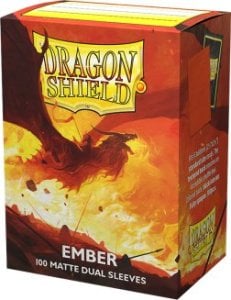 Dragon Shield Koszulki PREMIUM na karty talię Pokemon MtG Magic Dual MATTE Dragon Shield Sleeves protektory Ember (100 sztuk) 1