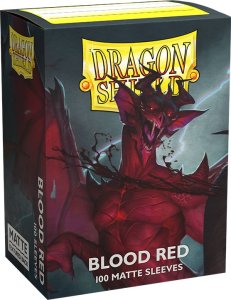 Dragon Shield Koszulki PREMIUM na karty talię Pokemon MtG Magic MATOWE Dragon Shield Sleeves protektory Blood Red (100 sztuk) 1