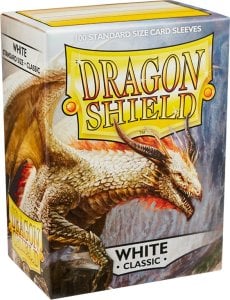 Dragon Shield Koszulki PREMIUM na karty talię Pokemon MtG Magic Classic Dragon Shield Sleeves protektory Białe (100 sztuk) 1