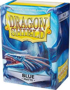 Dragon Shield Koszulki PREMIUM na karty talię Pokemon MtG Magic MATOWE Dragon Shield Sleeves protektory Niebieskie (100 sztuk) 1