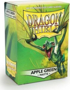 Dragon Shield Koszulki PREMIUM na karty talię Pokemon MtG Magic MATOWE Dragon Shield Sleeves protektory Jabłkowo zielony (100 sztuk) 1