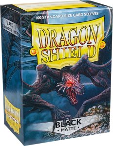 Dragon Shield Koszulki PREMIUM na karty talię Pokemon MtG Magic MATOWE Dragon Shield Sleeves protektory Czarne (100 sztuk) 1