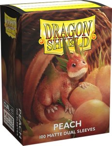 Dragon Shield Koszulki PREMIUM na karty talię Pokemon MtG Magic Dual MATTE Dragon Shield Sleeves protektory Peach (100 sztuk) 1