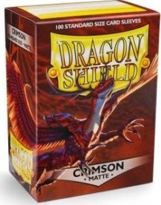Dragon Shield Koszulki PREMIUM na karty talię Pokemon MtG Magic MATOWE Dragon Shield Sleeves protektory Crimson (100 sztuk) 1