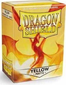 Dragon Shield Koszulki PREMIUM na karty talię Pokemon MtG Magic MATOWE Dragon Shield Sleeves protektory Żółte (100 sztuk) 1