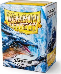 Dragon Shield Koszulki PREMIUM na karty talię Pokemon MtG Magic MATOWE Dragon Shield Sleeves protektory Sapphire (100 sztuk) 1