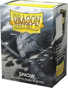 Dragon Shield Koszulki PREMIUM na karty talię Pokemon MtG Magic Dual MATTE Dragon Shield Sleeves protektory Snow (100 sztuk) 1