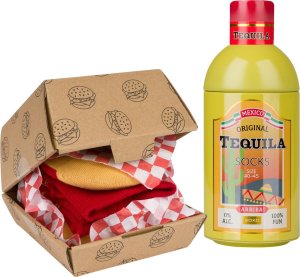 Soxo Męskie Skarpetki SOXO | Hamburger w pudełku | Tequila w butelce | zabawny prezent dla Niego 4045 1