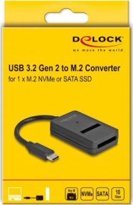 Stacja dokująca Delock - Schnittstellenadapter - M.2 - M.2 Card (PCIe NVMe & SATA) - USB-C 3.2 (Gen 2) - Schwarz 4