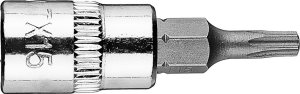 Neo Końcówka TORX TX15 na nasadce 1/4", krótka, 37 mm 2