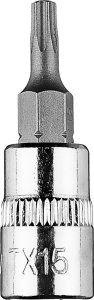 Neo Końcówka TORX TX15 na nasadce 1/4", krótka, 37 mm 6