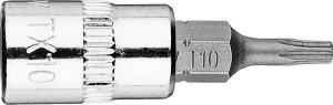 Neo Końcówka TORX TX10 na nasadce 1/4", krótka, 37 mm 2