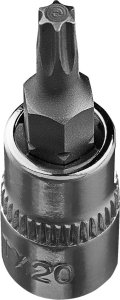Neo Końcówka TORX TX20 na nasadce 1/4", krótka, 37 mm 3