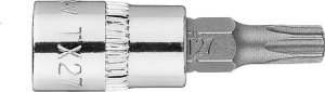 Neo Końcówka TORX TX27 na nasadce 1/4", krótka, 37 mm 2