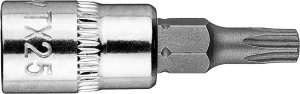 Neo Końcówka TORX TX25 na nasadce 1/4", krótka, 37 mm 2