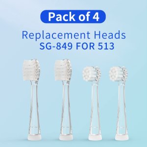 Końcówka Seago Zestaw zapasowych szczoteczek do SG-513 SEAGO, 4 szt., kolor transparentny, SG-513 Refill 3