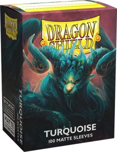 Dragon Shield Koszulki PREMIUM na karty talię Pokemon MtG Magic MATOWE Dragon Shield Sleeves protektory Turkusowe (100 sztuk) 1