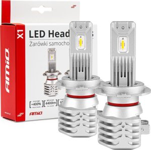 AMiO Żarówki samochodowe led seria x1 h7 h18 6500k canbus amio-02966 1