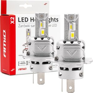 AMiO Żarówki samochodowe led seria x2 h4/h19 6500k canbus amio-02972 1