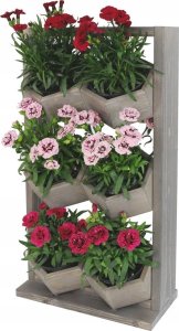 Wamar-Sosenka Drewniany ziołownik kwietnik wertykalny RD-8/2x3 - Szary 11