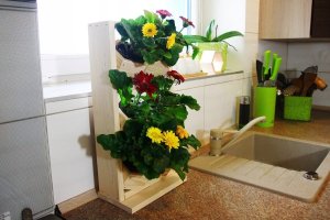 Wamar-Sosenka Drewniany ziołownik kwietnik wertykalny RD-8/2x3 - Szary 12