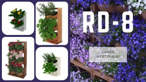 Wamar-Sosenka Drewniany ziołownik kwietnik wertykalny RD-8/2x3 - Szary 2