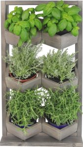 Wamar-Sosenka Drewniany ziołownik kwietnik wertykalny RD-8/2x3 - Szary 10