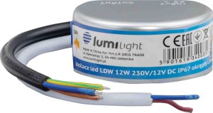 Lumilight ZASILACZ LED 12V/20W IP67 OKRĄGŁY DO PUSZKI LUMILIGHT 1