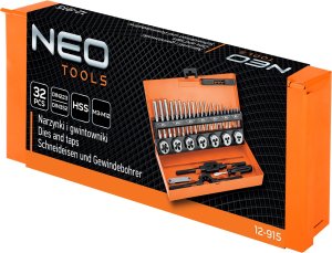 Neo Narzynki i gwintowniki M3-M12, zestaw 32 szt. HSS w walizce 11