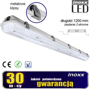 Nvox Oprawa hermetyczna przemysłowa ip65 led 2x120cm t8 g13 dwustronnie zasilana 1